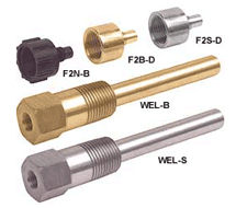 Kele Sensor Thermowells and Well Adapters WEL-B, WEL-S, F2B-D, F2N-B, F2S-D